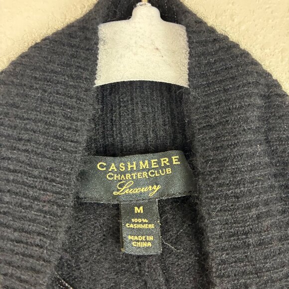 VTG Charter Club Cashmere Drape Front Old Money Vest Sz Medium - Picture 2 of 5